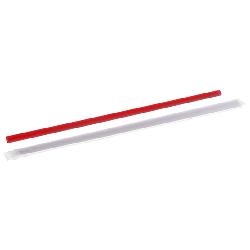 WRAPPED STRAWS 10.25 GIANT RED 1200/CS 68174580