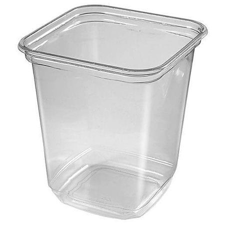 DELI CONTAINER 32 OZ SQUARE PET CLEAR 500/CS SD32