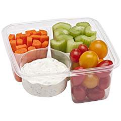 FAB-3 COMPARTMENT GREENWARE CLR FAB-GS6-3W 300/CS