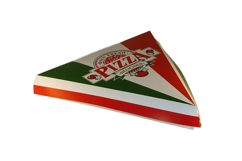 PIZZA SLICE CARTON 2 COLOR PRINT 9.25X10.5 200/CS 9856