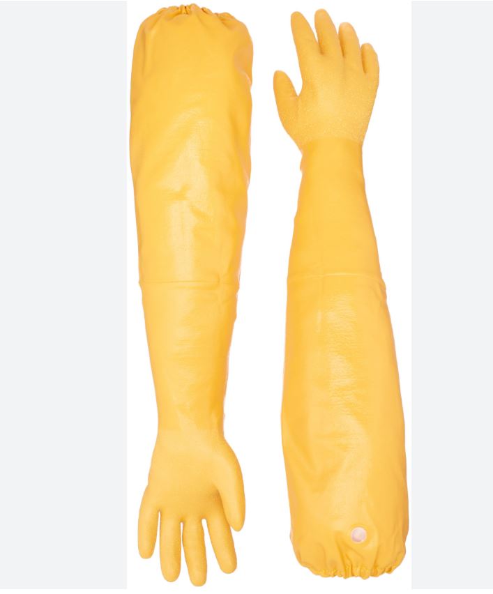 GLOVES CHEMICAL  LARGE CHEMICAL PROTECTION 26" LONG YELLOW 1/PAIR