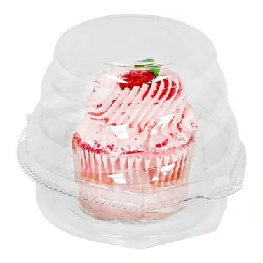 CUPCAKE 1 COUNT JUMBO HINGED CONTAINER 270/CS IP101
