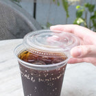 PLASTIC LID 12/24 OZ PLA ECO-FRIENDLY FLAT LID  STRAW SLOTTED  1000/CS KE-KC626TS
