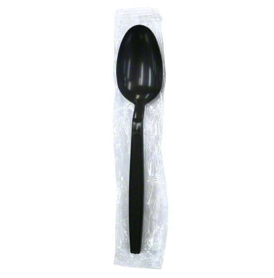 WRAPPED TEASPOON BLACK HEAVY DUTY 1000/CS CK